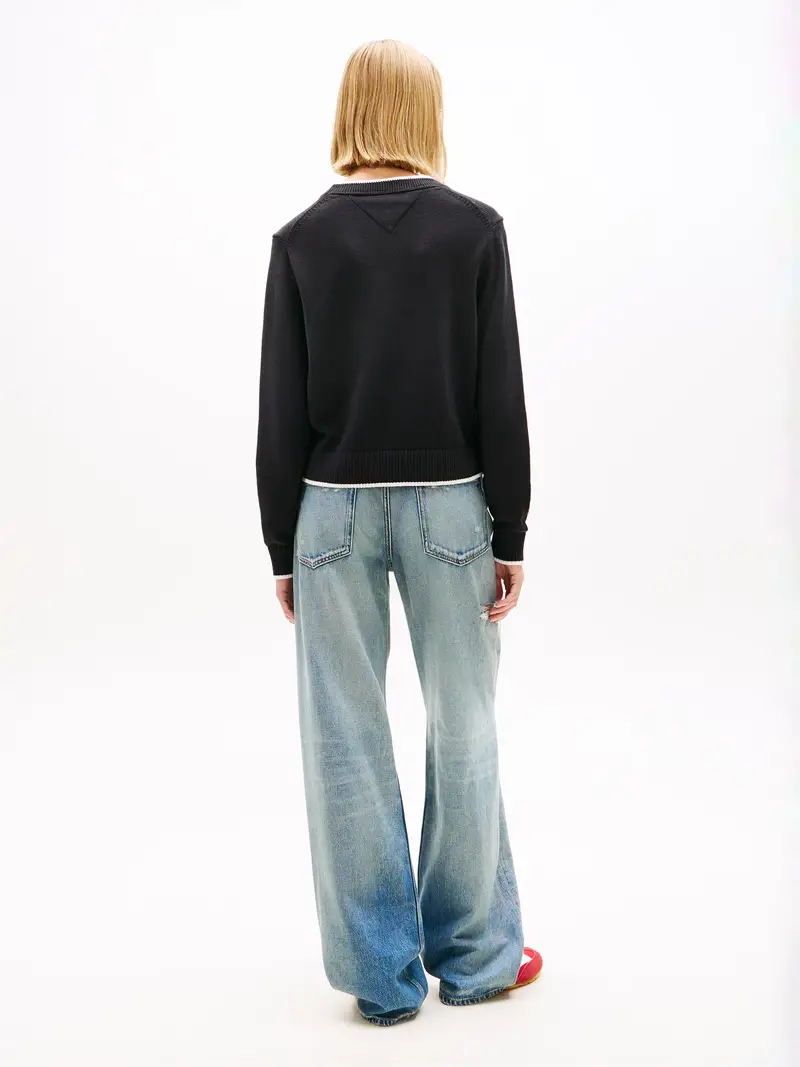 Pullover blu scuro / rosso / nero / bianco miniatura 3