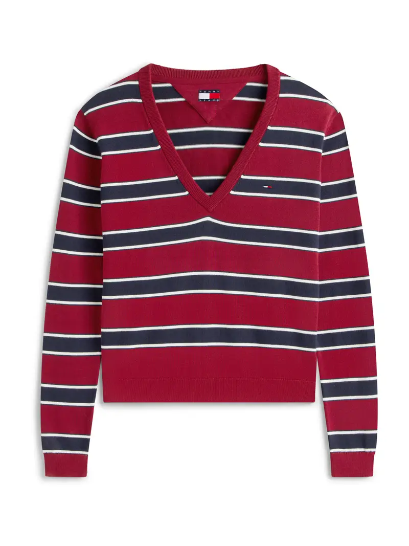 Pullover Essential navy / rosso scuro / bianco naturale