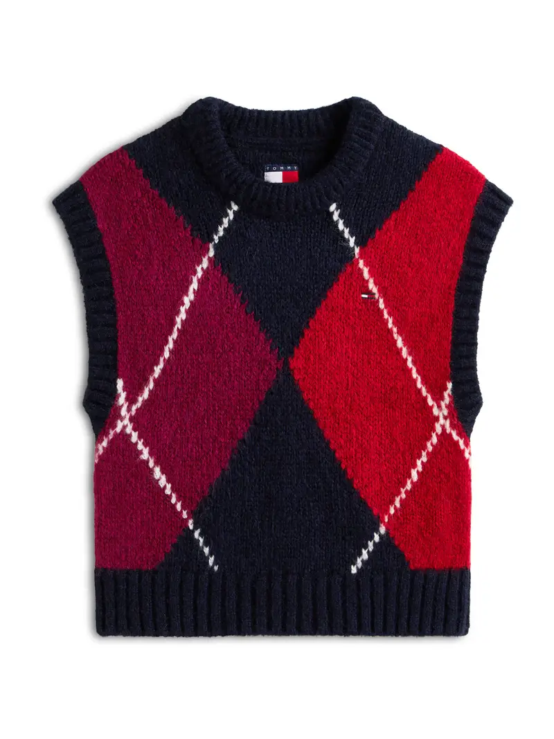 Pullover marino / mirtillo / rosso acceso / bianco sfumato