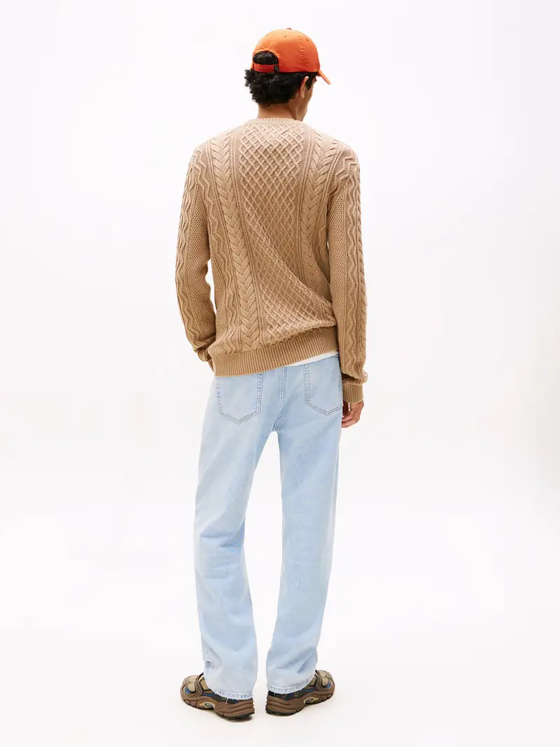 Pullover marrone chiaro miniatura 3