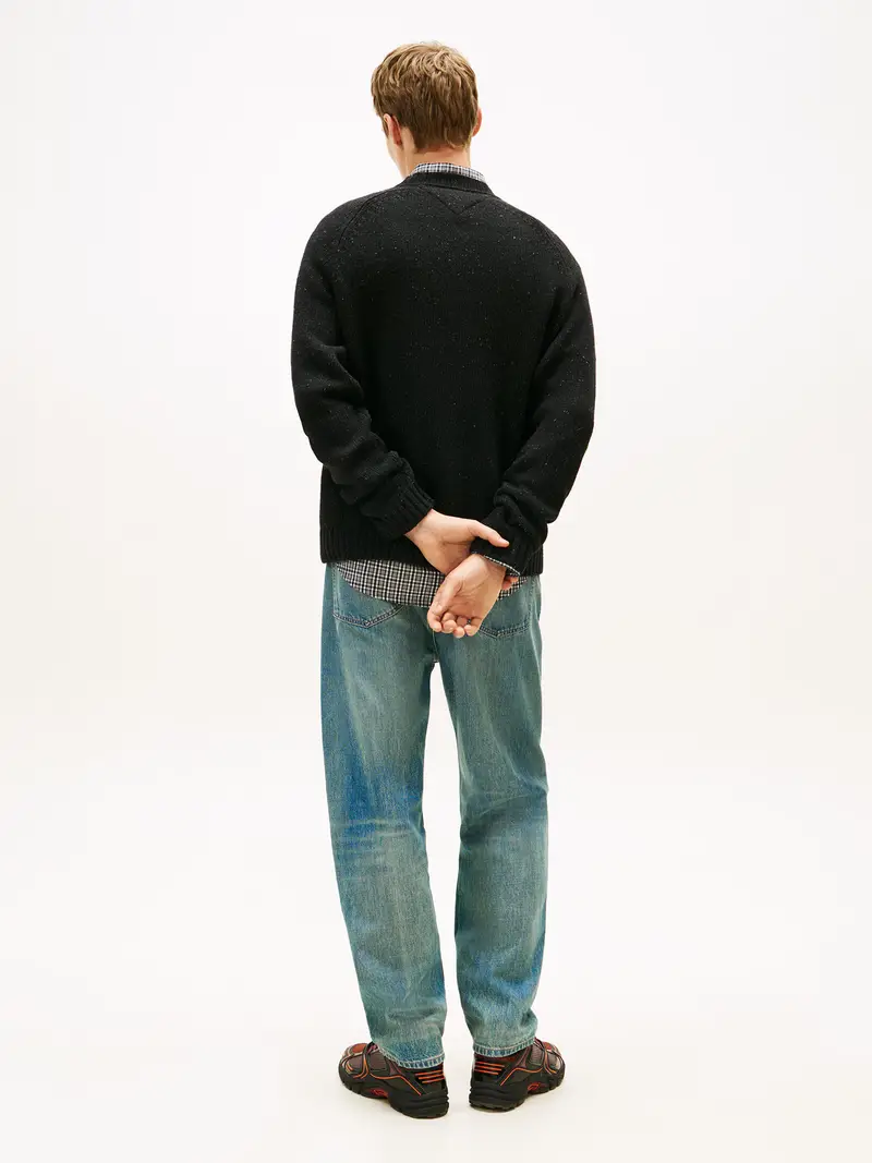 Pullover navy / rosso acceso / nero / bianco miniatura 3