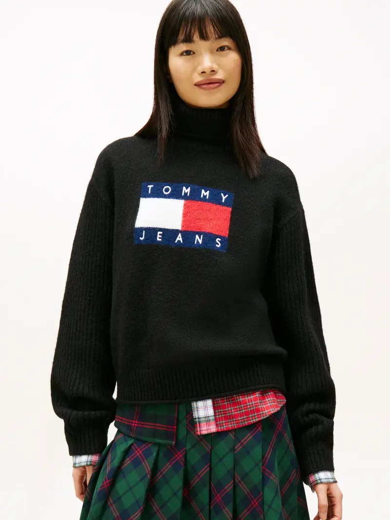 Pullover navy / rosso / nero / bianco miniatura 2