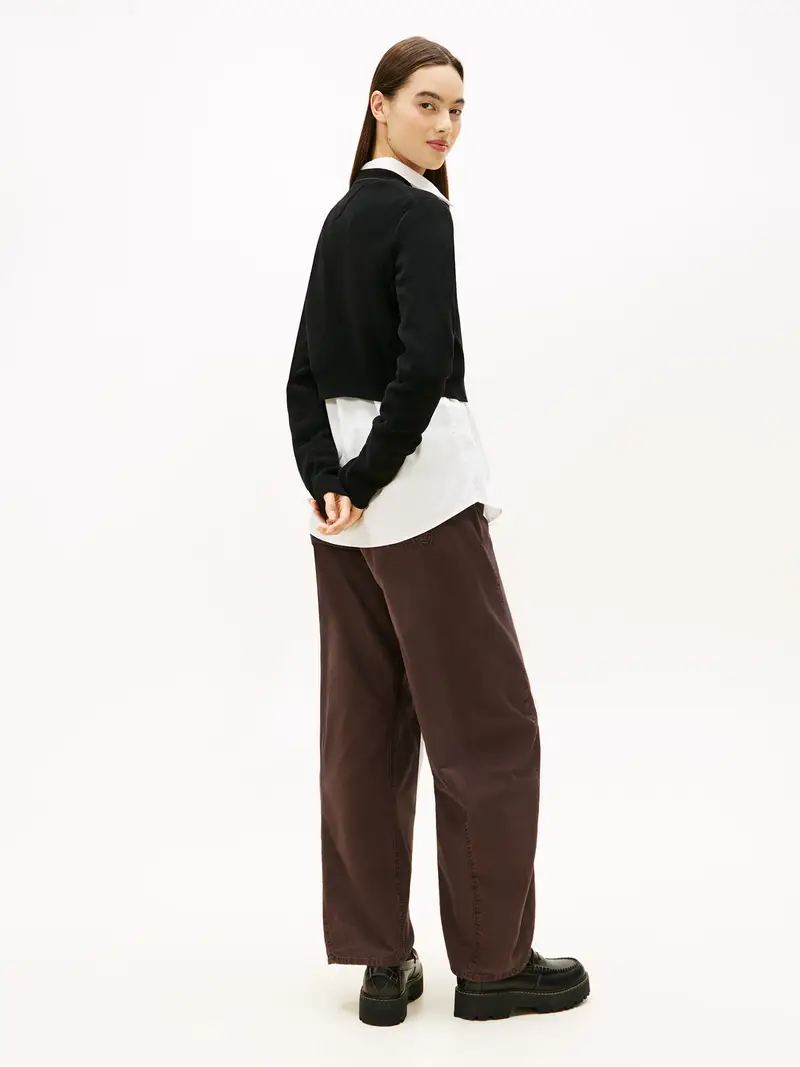 Pullover nero / bianco miniatura 3