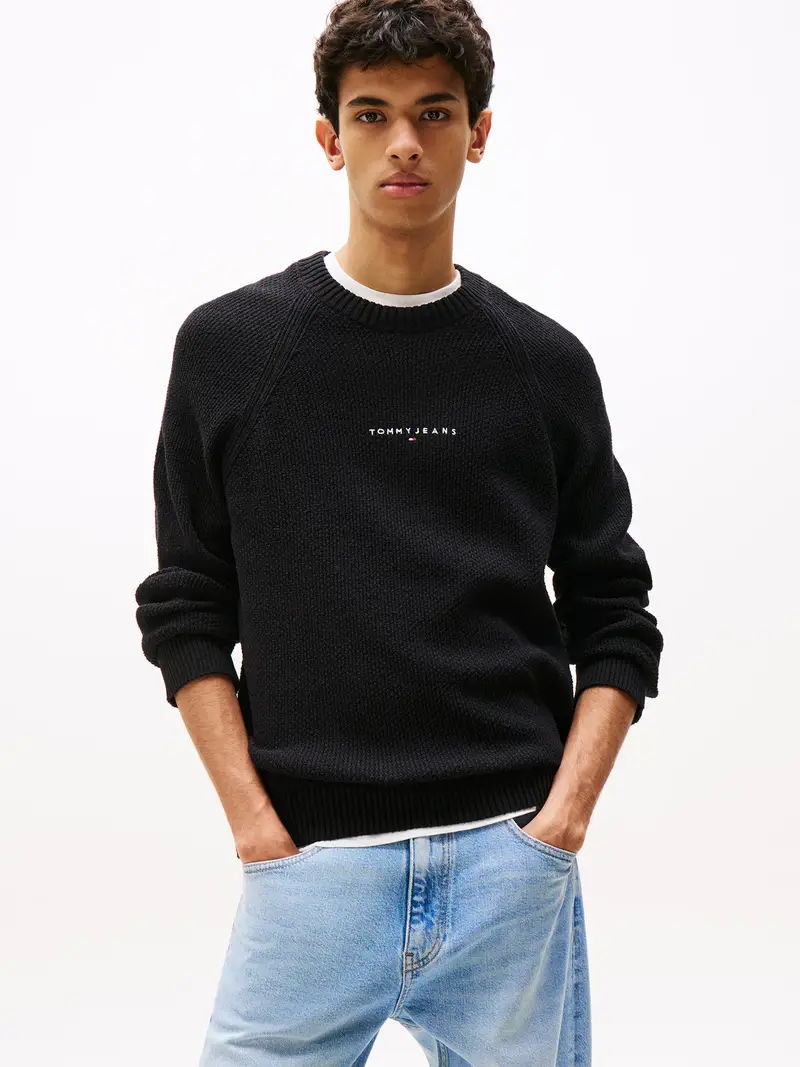 Pullover nero / bianco miniatura 2