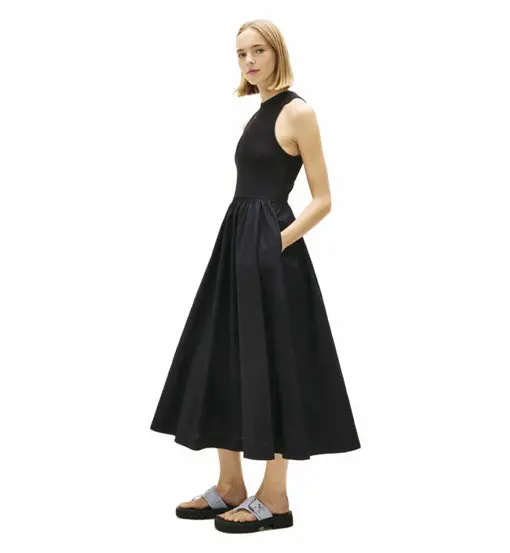 Rib Poplin W - vestito - donna Black