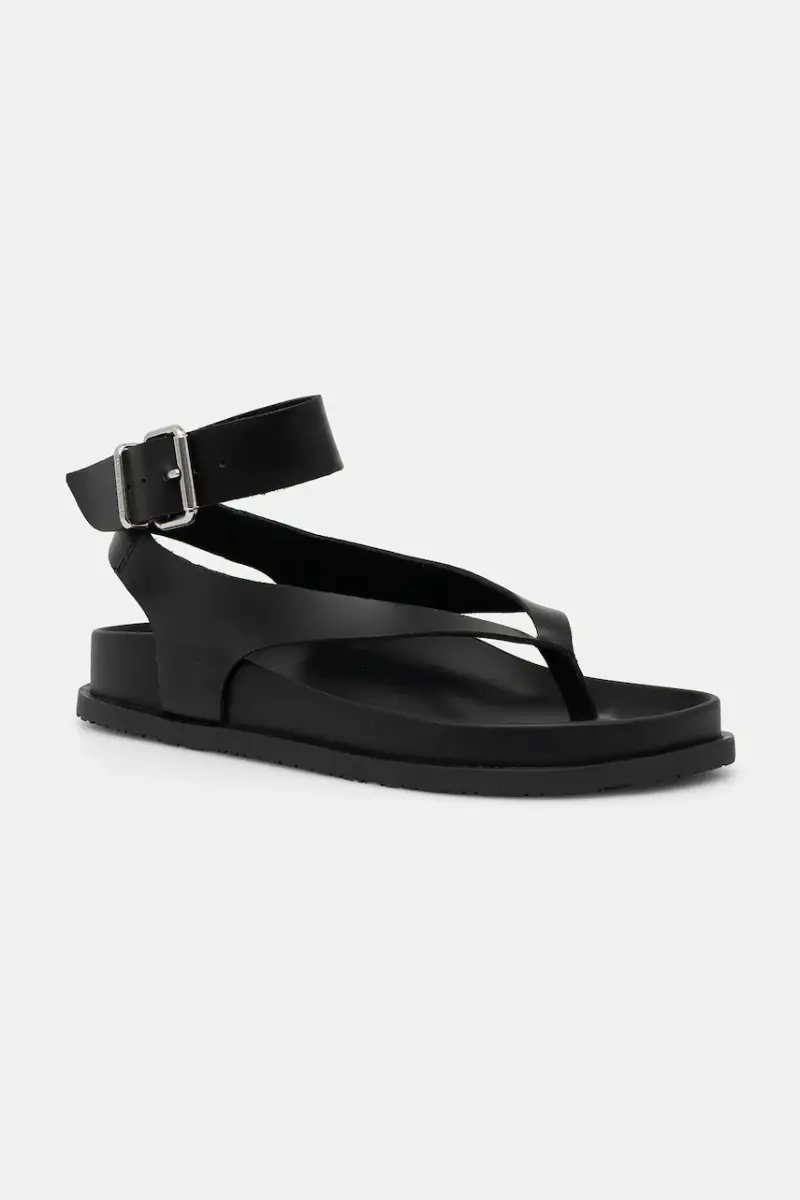 sandali in pelle TJW ANKLE STRAP SANDAL donna colore nero EN0EN02873