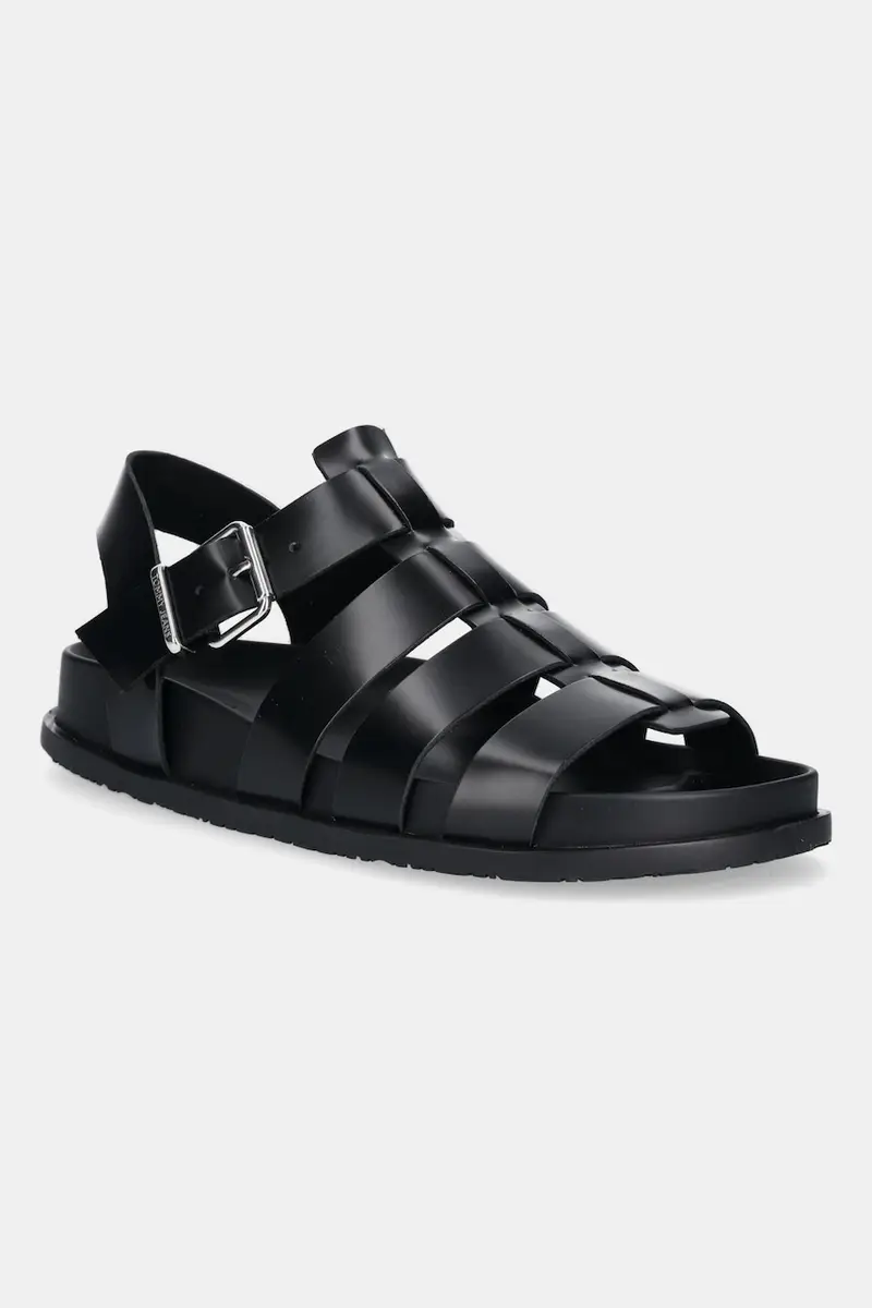 sandali in pelle TJW FISHERMAN PATENT SANDAL donna colore nero EN0EN02874