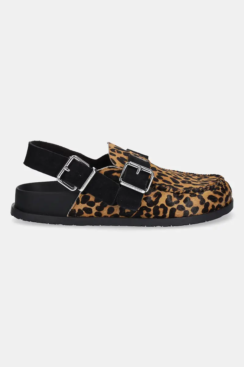 sandali in pelle TJW MULE LEOPARD donna colore marrone EN0EN02884 miniatura 2