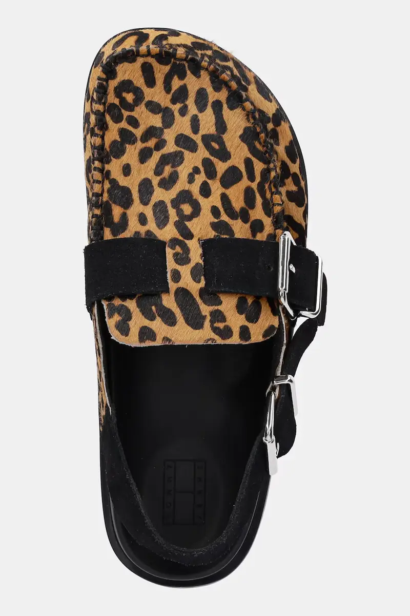 sandali in pelle TJW MULE LEOPARD donna colore marrone EN0EN02884 miniatura 4