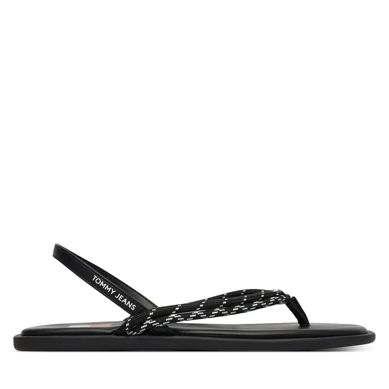 Sandali Tommy Jeans Tjw Casual Rope Sandal EN0EN02951 Nero