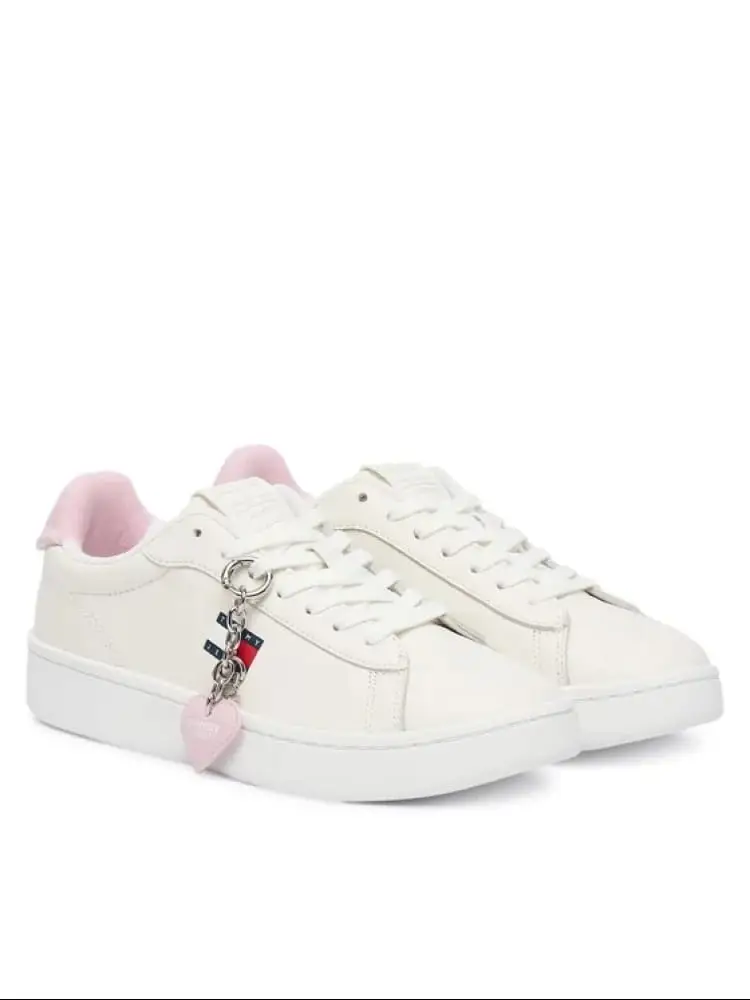 scarpe bianche donna logo sul lato miniatura 2