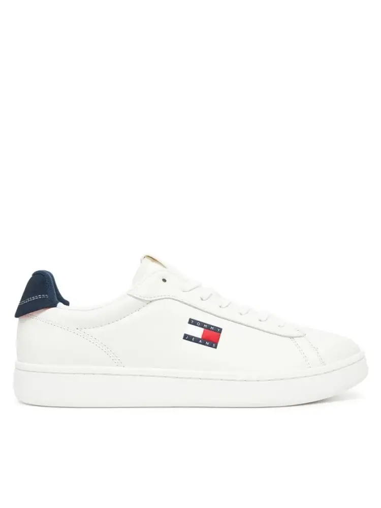 scarpe bianche uomo in ecopelle retro blu logo sul lato