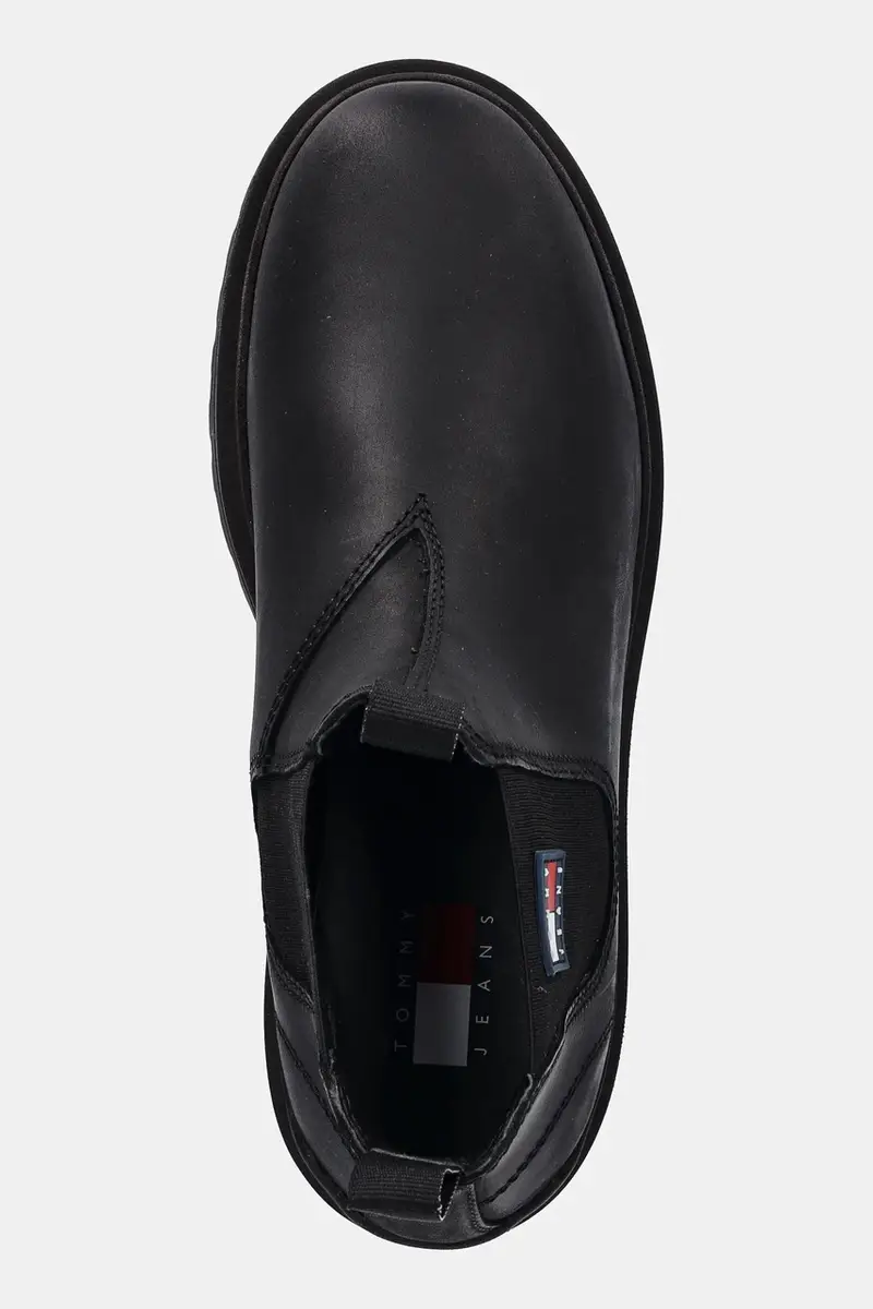 scarpe in pelle TJM CHELSEA LEATHER uomo colore nero EM0EM01630 miniatura 4