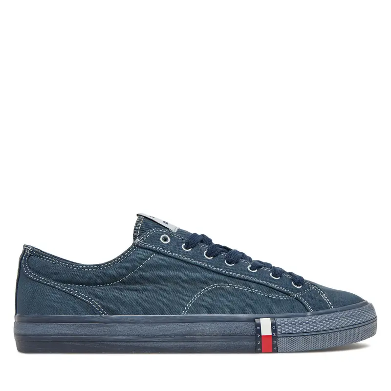 Scarpe sportive Tommy Jeans Archive Vulc Y2K Washed Canvas EM0EM01720 Blu scuro