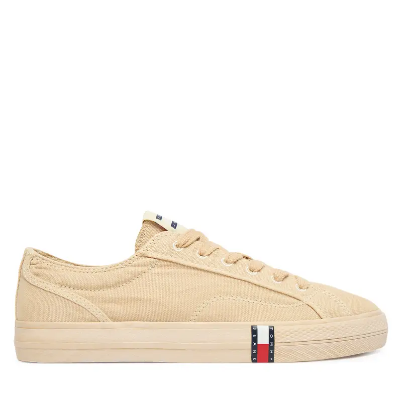 Scarpe sportive Tommy Jeans Archive Vulc Y2K Washed Canvas EN0EN02957 Beige
