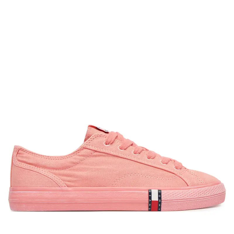 Scarpe sportive Tommy Jeans Archive Vulc Y2K Washed Canvas EN0EN02957 Rosa