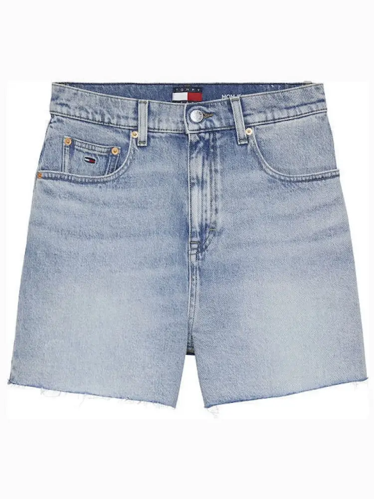 shorts in denim donna patch con logo