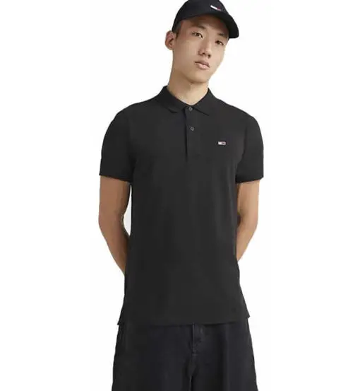 Slim Placket - polo - uomo Black