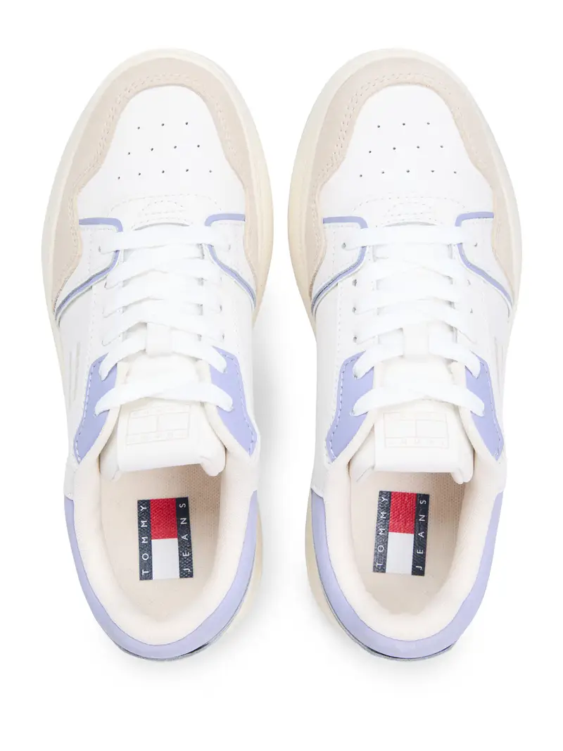 Sneaker bassa beige / écru / lavanda miniatura 3