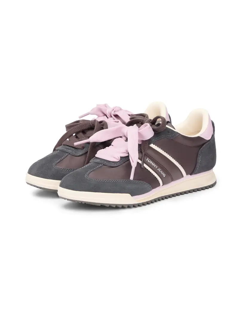 Sneaker bassa marrone / rosa chiaro / bianco miniatura 2