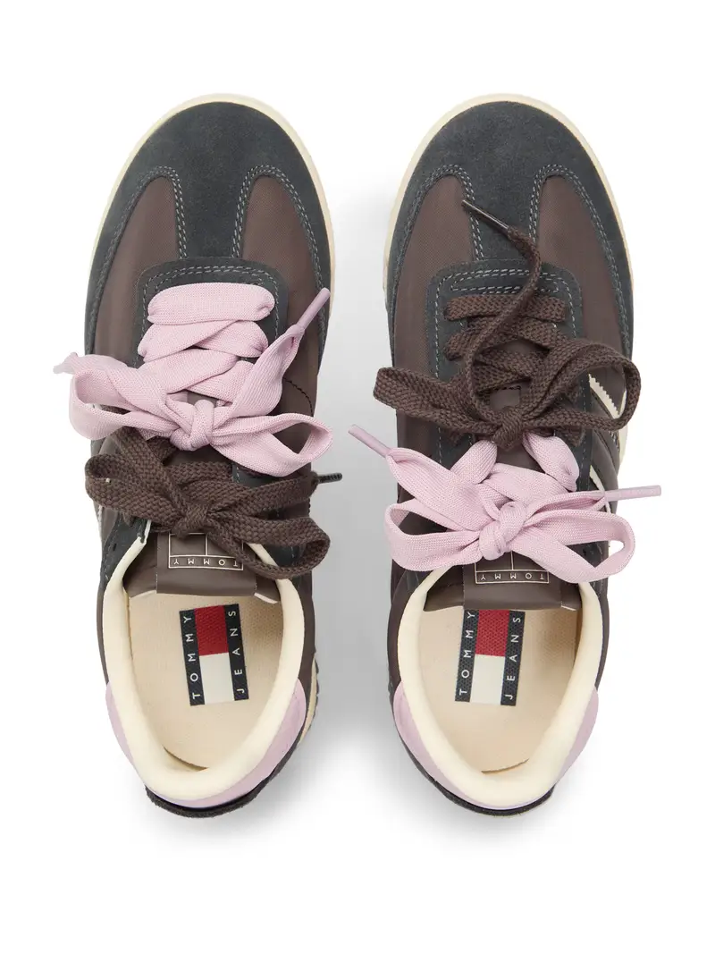 Sneaker bassa marrone / rosa chiaro / bianco miniatura 3