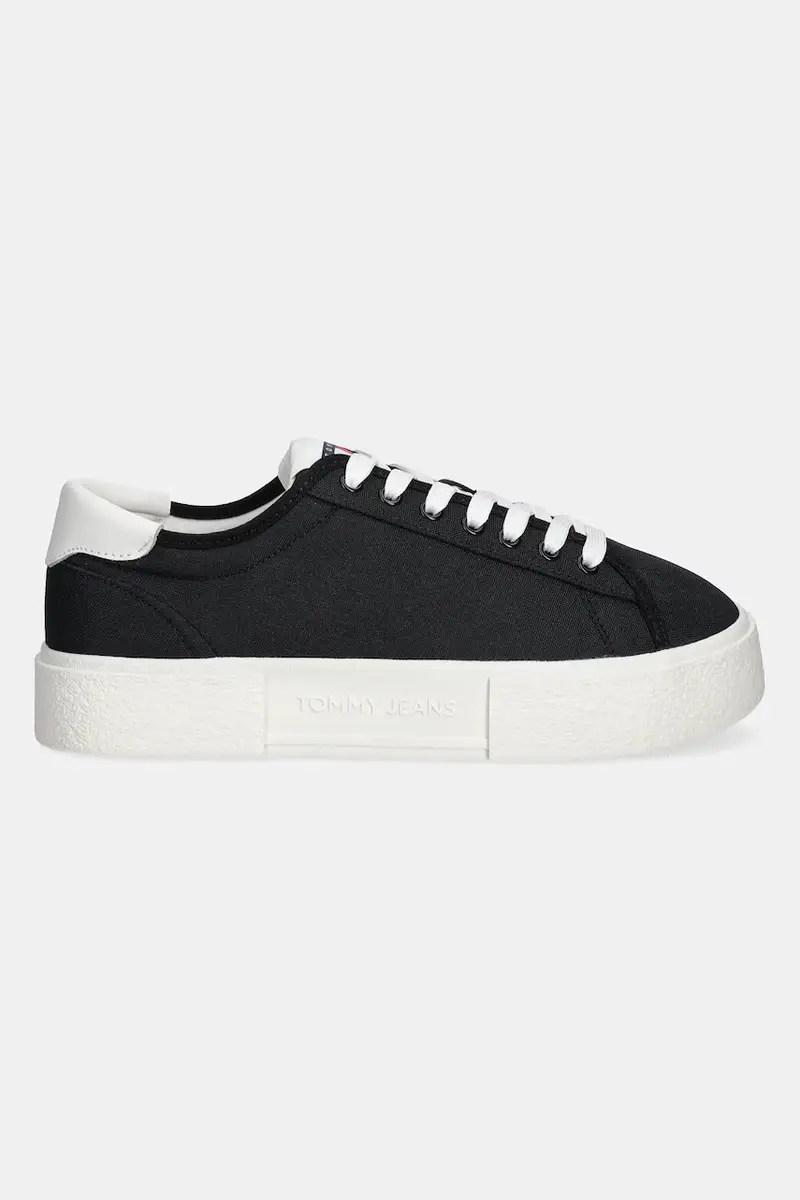 sneakers FLATFORM CANVAS SNEAKER donna colore nero EN0EN02792 miniatura 2