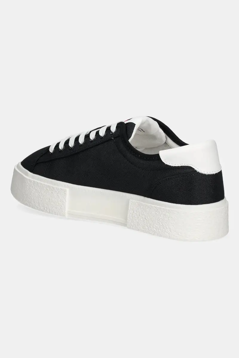 sneakers FLATFORM CANVAS SNEAKER donna colore nero EN0EN02792 miniatura 3