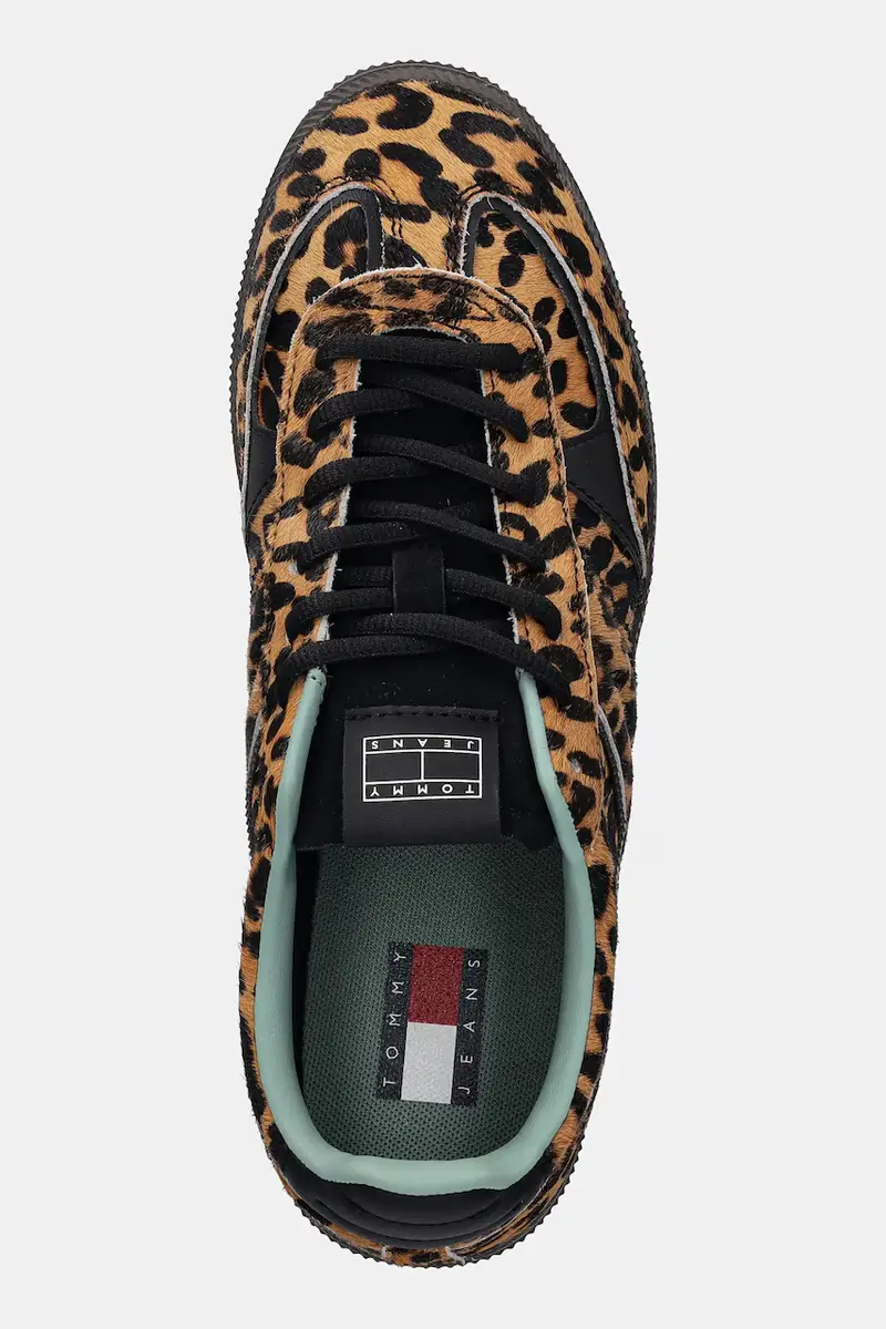 sneakers in pelle THE GREENWICH EDGE LEOPARD donna colore marrone EN0EN02904 miniatura 4