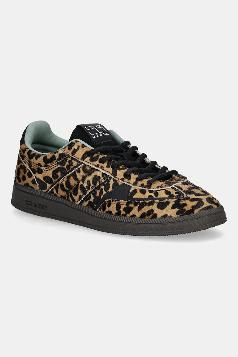 sneakers in pelle THE GREENWICH EDGE LEOPARD donna colore marrone EN0EN02904