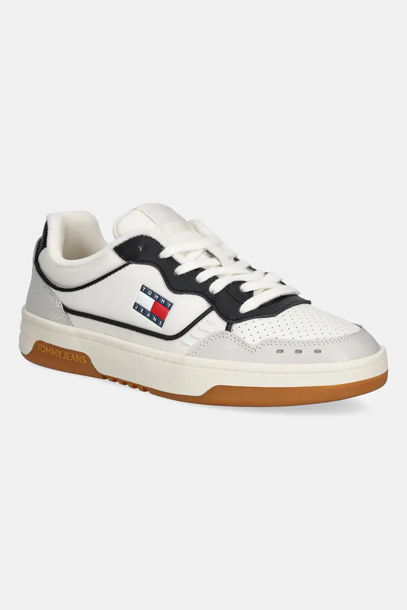sneakers in pelle TJM CUPSOLE ELEVATED LEATHER uomo colore bianco EM0EM01585