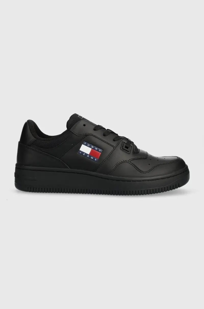 sneakers in pelle TJM RETRO BASKET ESS colore nero EM0EM01395