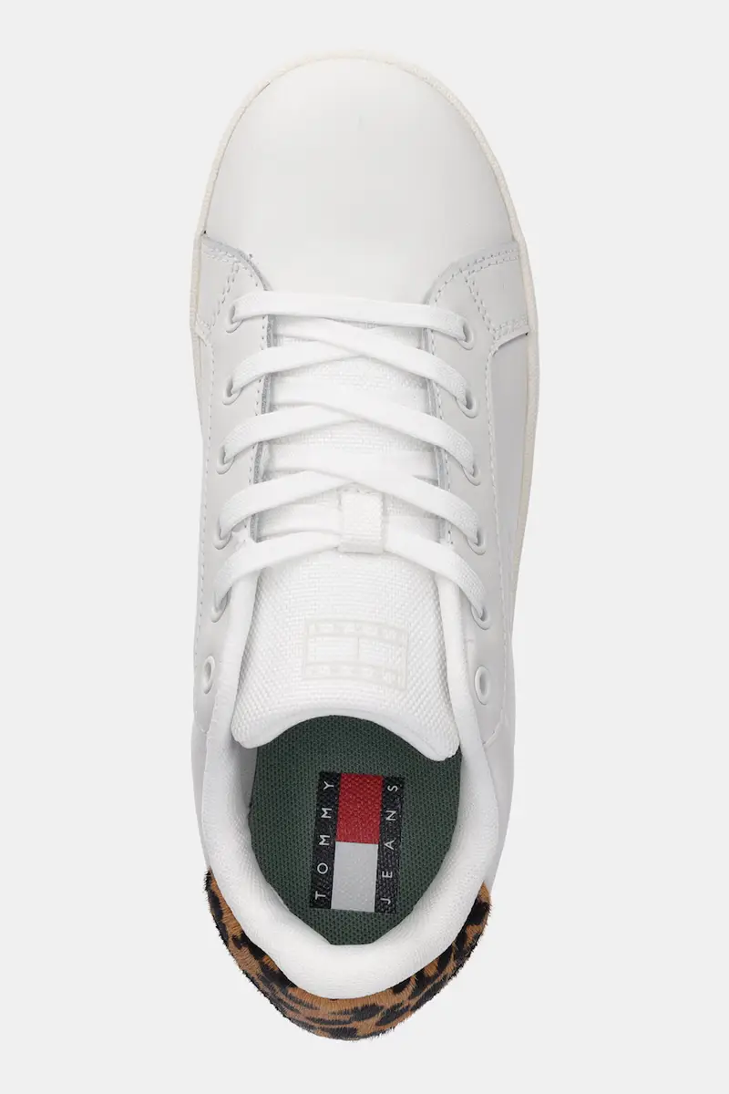 sneakers in pelle TJW FLATFORM LEOPARD SNEAKER donna colore bianco EN0EN02930 miniatura 4