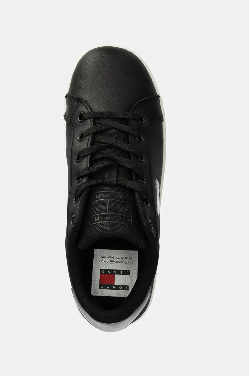 sneakers in pelle TJW FLATFORM SNEAKER METALLIC Nero miniatura 4