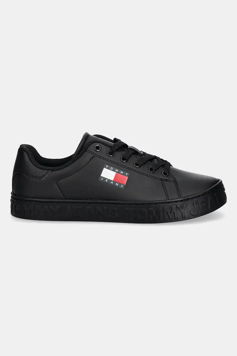 sneakers in pelle TJW LOGO SNEAKER ESS colore nero EN0EN02703 miniatura 2