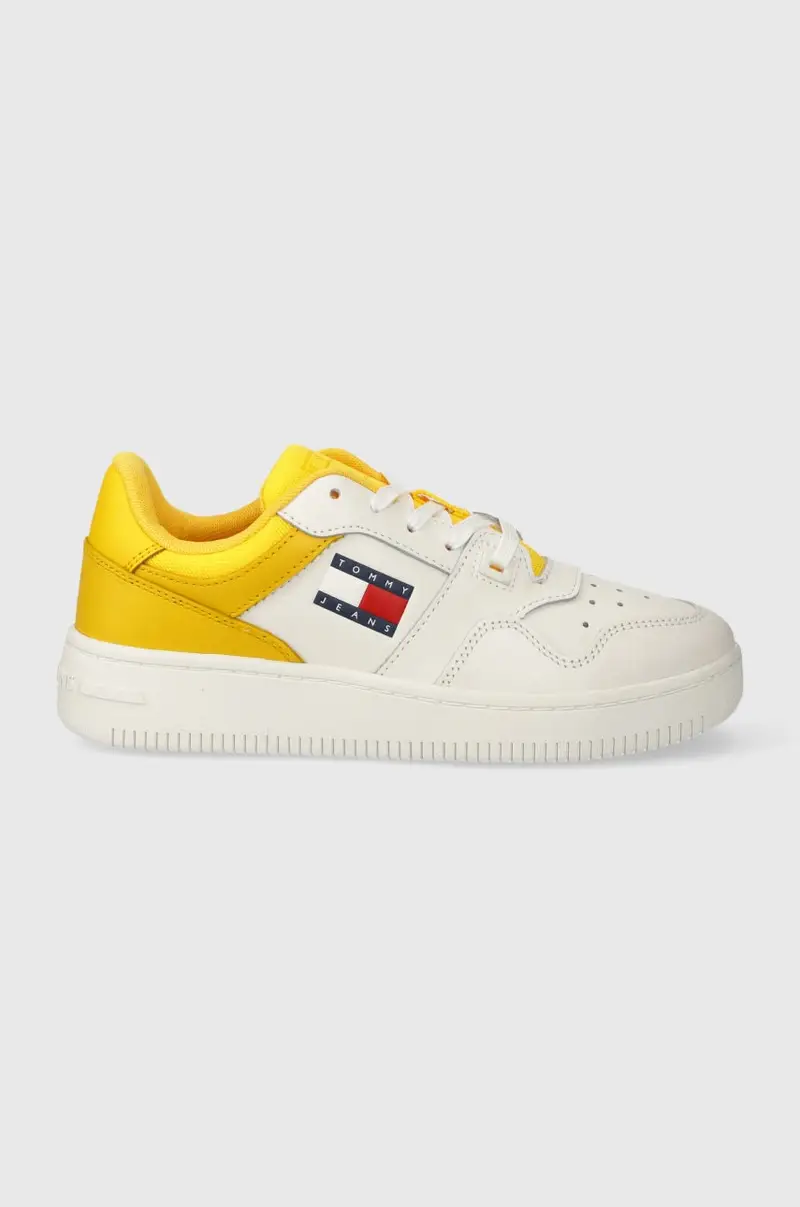 sneakers in pelle TJW RETRO BASKET ESS colore giallo EN0EN02505