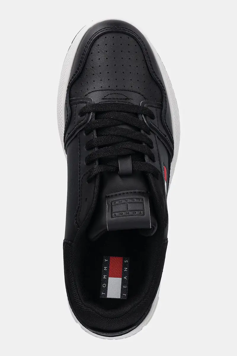 sneakers in pelle TJW RETRO BASKET FLATFORM donna colore nero EN0EN02860 miniatura 4