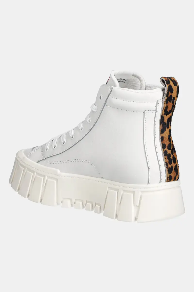 sneakers in pelle TJW VULC FLATFORM LEOPARD donna colore beige EN0EN02858 Bianco miniatura 3