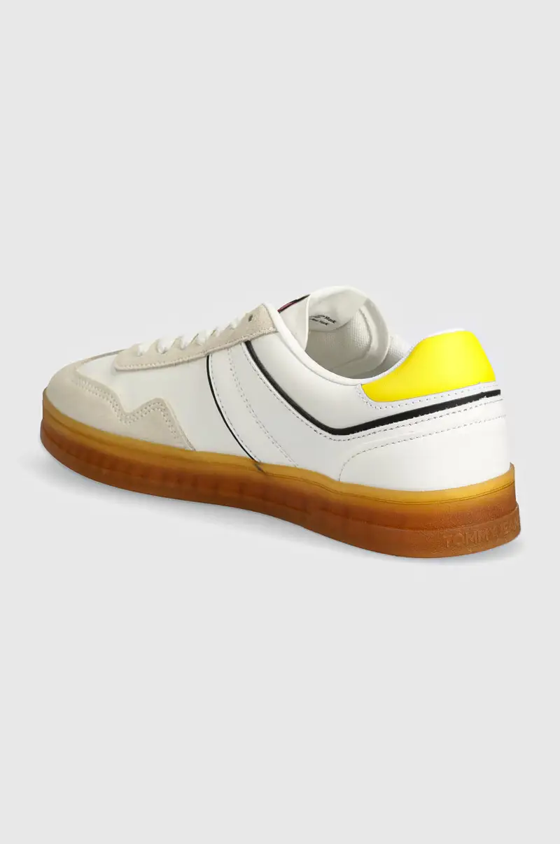 sneakers TJM LEATHER RETRO CUPSOLE colore bianco EM0EM01414 miniatura 3