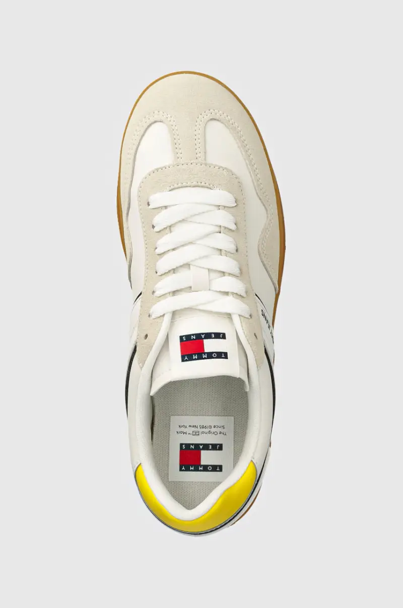 sneakers TJM LEATHER RETRO CUPSOLE colore bianco EM0EM01414 miniatura 4