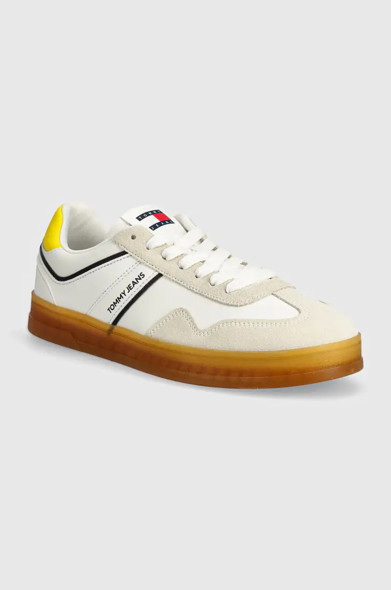 sneakers TJM LEATHER RETRO CUPSOLE colore bianco EM0EM01414