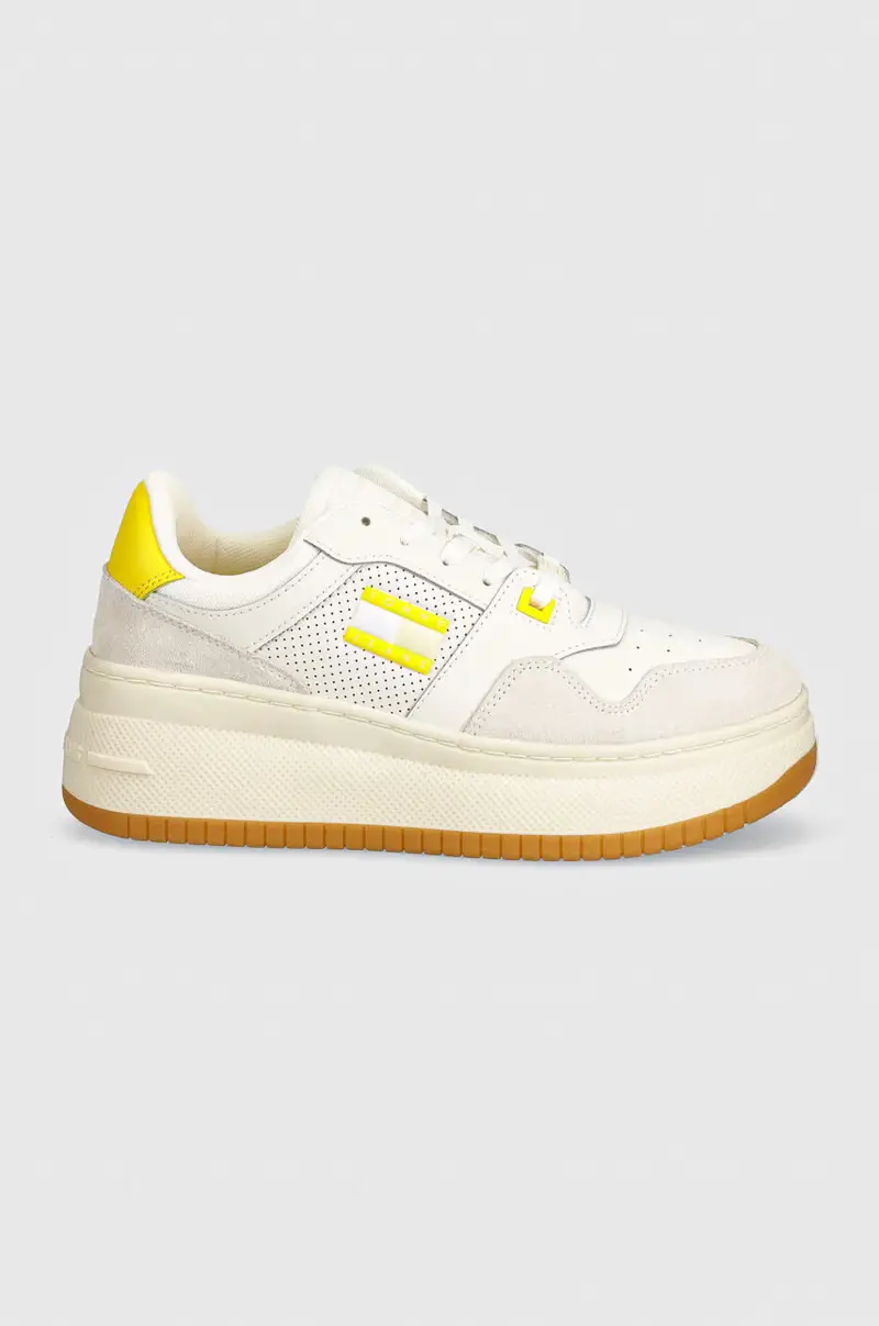 sneakers TJW RETRO BASKET FLATFORM MIX colore bianco EN0EN02654 miniatura 2