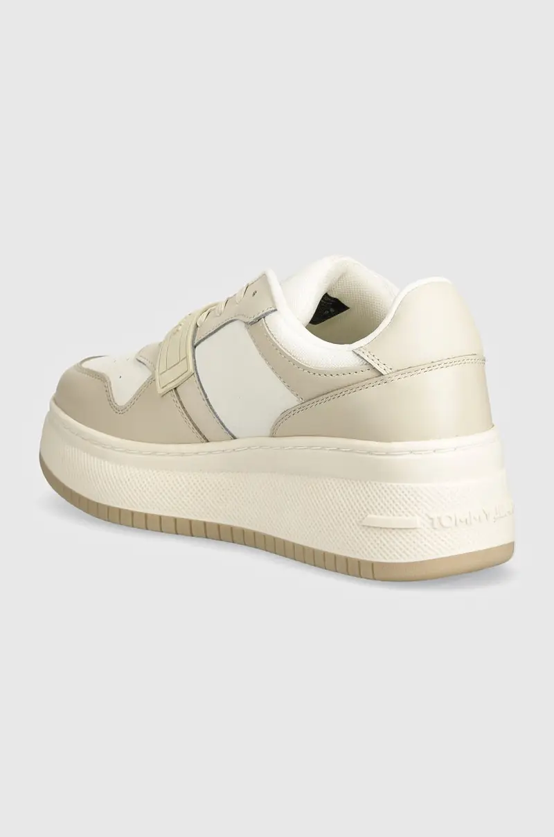 sneakers TJW RETRO BASKET FLATFORM VELCRO colore beige EN0EN02573 miniatura 3