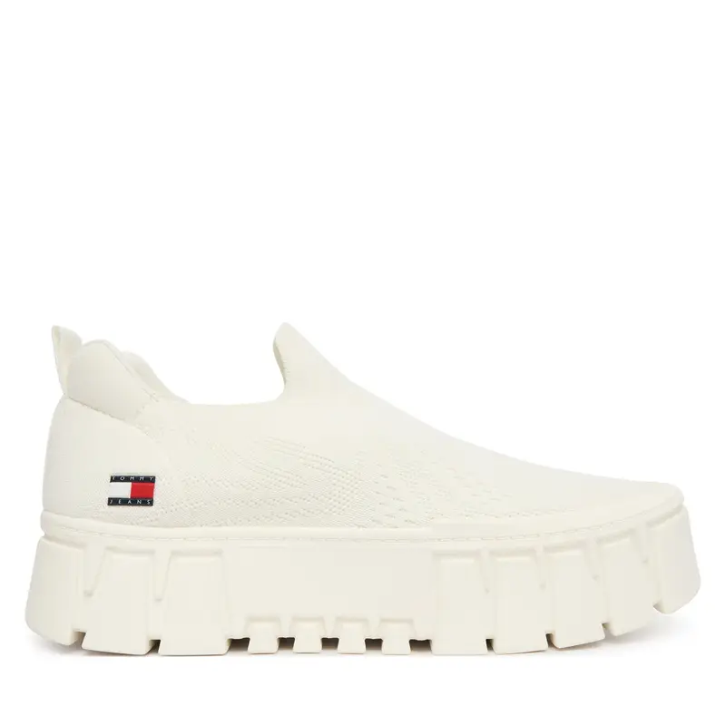 Sneakers Tommy Jeans Tjw Chunky Knit Sneaker EN0EN03014 Bianco