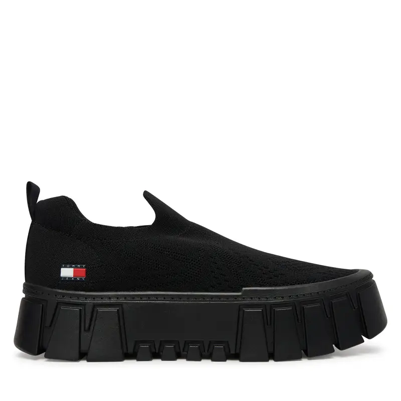 Sneakers Tommy Jeans Tjw Chunky Knit Sneaker EN0EN03014 Nero