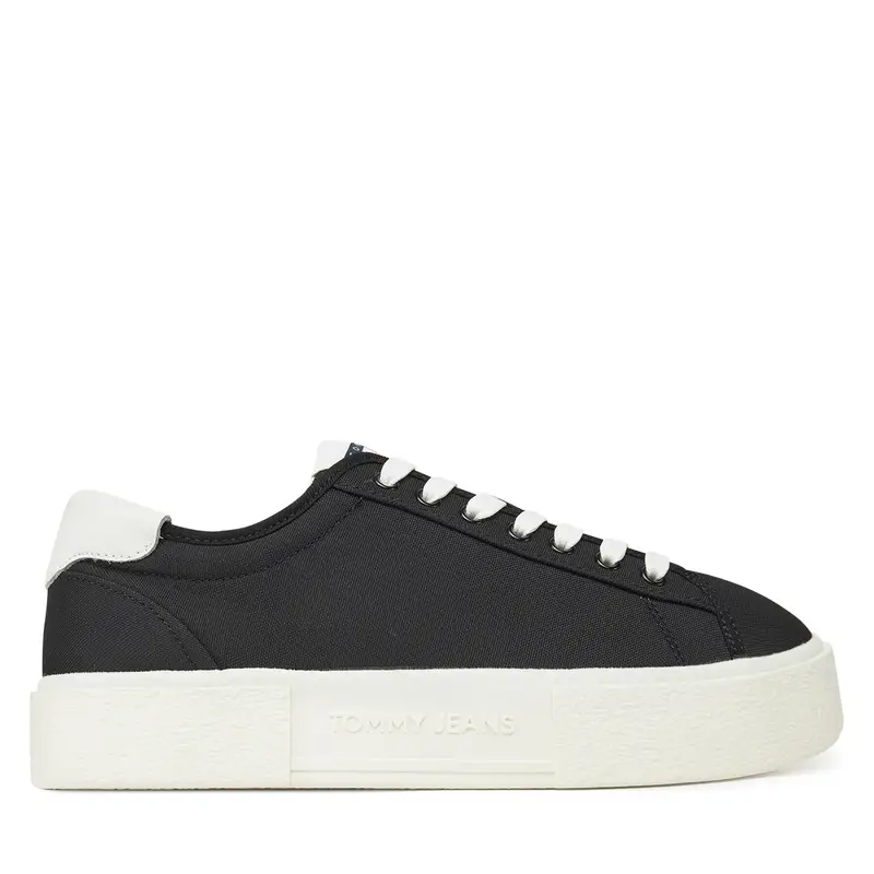 Sneakers Tommy Jeans Tjw Flatform Canvas Sneaker EN0EN02792 Nero