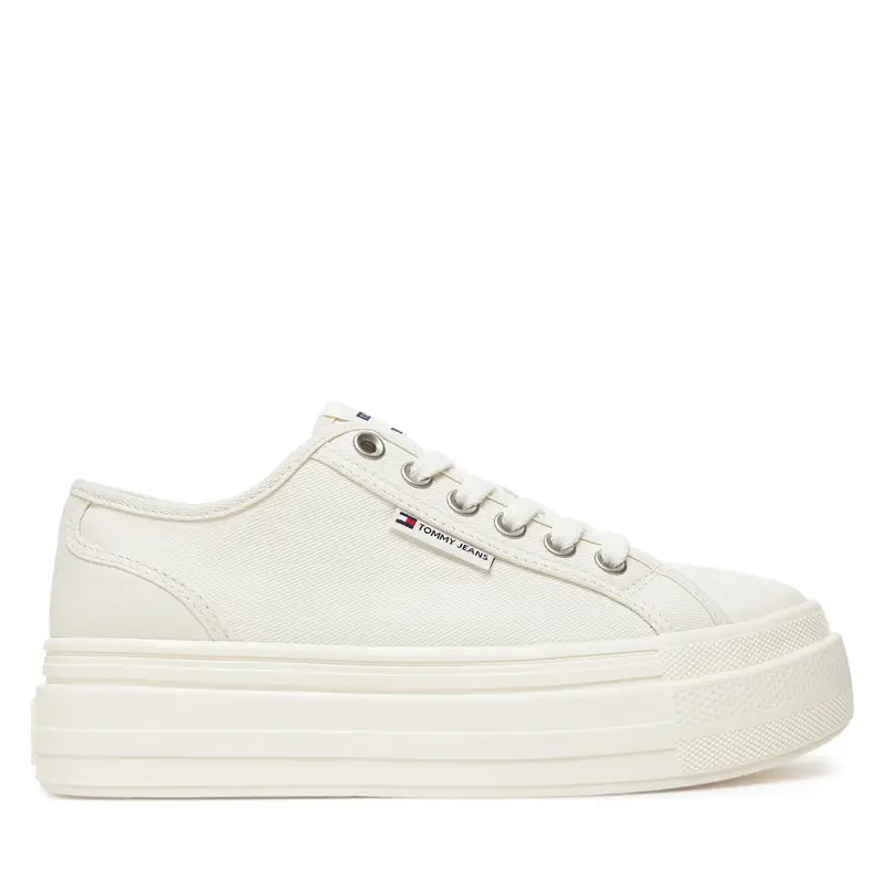 Sneakers Tommy Jeans Tjw Foxing Flatform Lc EN0EN02736 Bianco