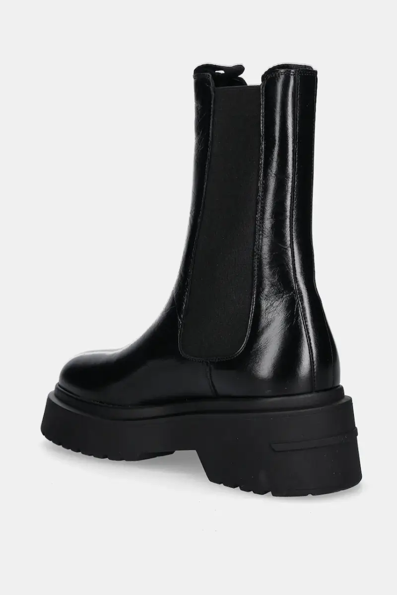 stivaletti alla caviglia in pelle CHUNKY SHINY LEATHER CHELSEA donna colore nero EN0EN02888 miniatura 3
