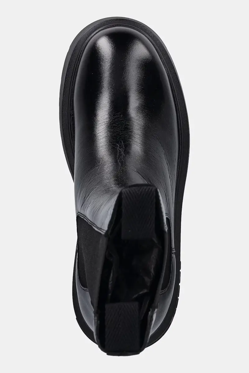 stivaletti alla caviglia in pelle CHUNKY SHINY LEATHER CHELSEA donna colore nero EN0EN02888 miniatura 4