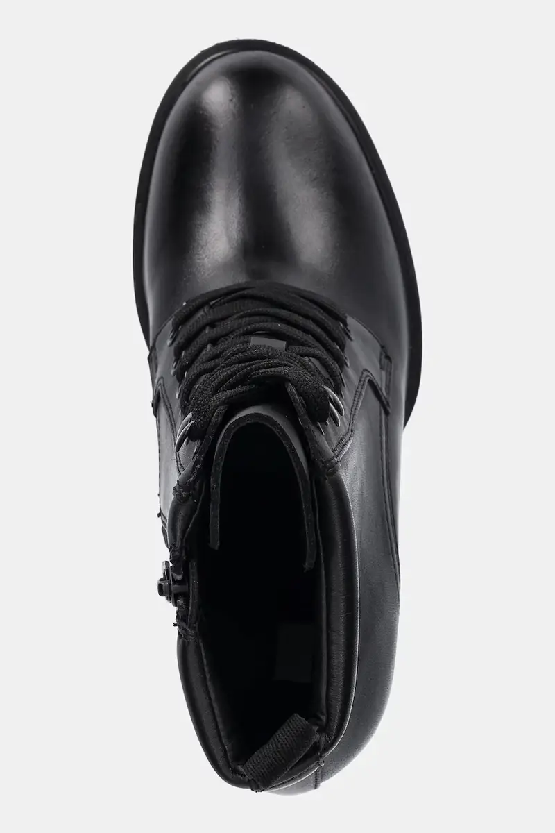 stivaletti alla caviglia in pelle TJW HEEL LACE UP BOOT donna colore nero EN0EN02832 miniatura 4