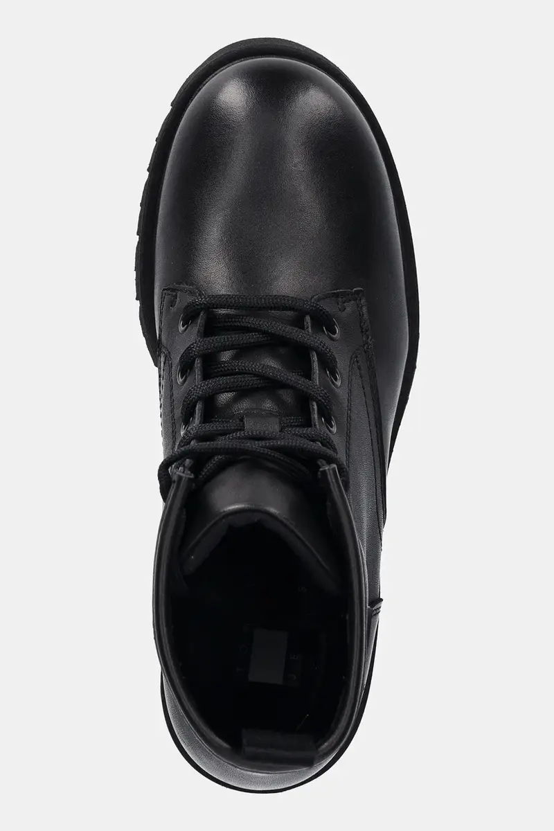 stivaletti alla caviglia in pelle TJW LACE UP LEATHER BOOT donna colore nero EN0EN02824 miniatura 4